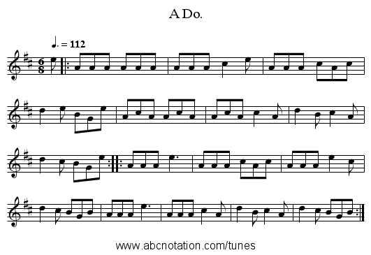 A Do. - staff notation