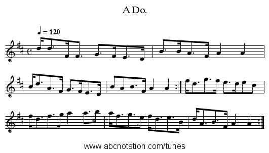 A Do. - staff notation