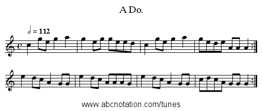A Do. - staff notation