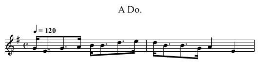 A Do. - staff notation
