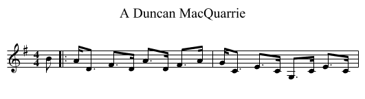A Duncan MacQuarrie - staff notation