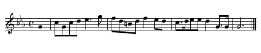 A ei Di'r Deryn Du? - staff notation