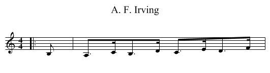 A. F. Irving - staff notation