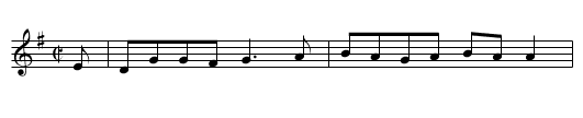 A Fair Wind - staff notation
