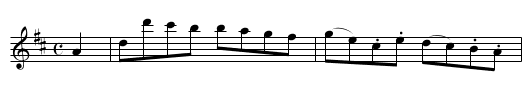 A Favorite Hornpipe - staff notation