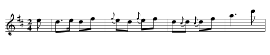 A favorite Scotch Air - staff notation