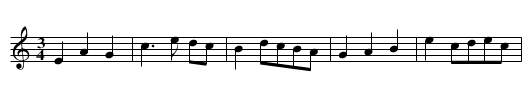 A Favourite Air - staff notation