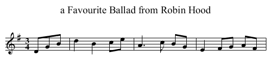 a Favourite Ballad from Robin Hood - staff notation