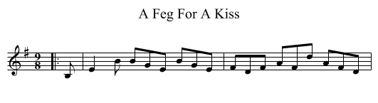 A Feg For A Kiss - staff notation