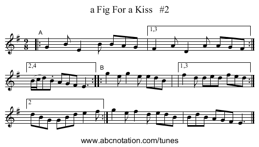 a Fig For a Kiss #2 - staff notation