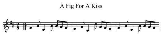 A Fig For A Kiss - staff notation