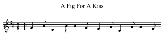 A Fig For A Kiss - staff notation