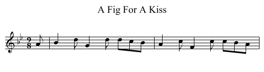 A Fig For A Kiss - staff notation