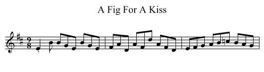 A Fig For A Kiss - staff notation