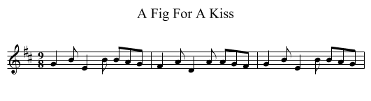 A Fig For A Kiss - staff notation