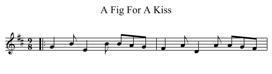 A Fig For A Kiss - staff notation