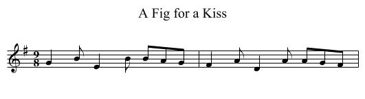 A Fig for a Kiss - staff notation