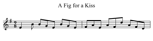 A Fig for a Kiss - staff notation