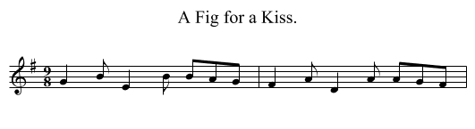 A Fig for a Kiss. - staff notation