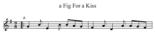 a Fig For a Kiss - staff notation