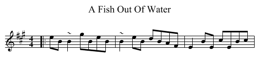 A Fish Out Of Water - staff notation