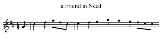 a Friend in Need - staff notation