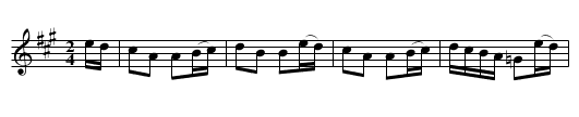 A GAELIC AIR - staff notation