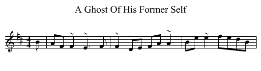A Ghost Of His Former Self - staff notation