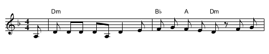 A glezele l'chaym - staff notation