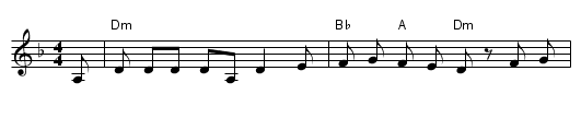 A glezele l'chaym - staff notation