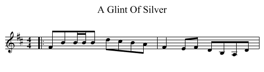 A Glint Of Silver - staff notation
