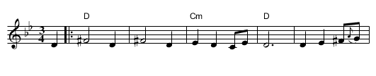 A Good Night - staff notation