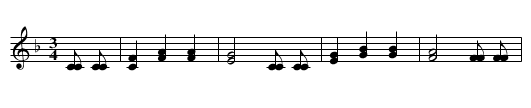 A Happy New Year - staff notation