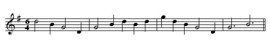A Hilland Lilt - staff notation