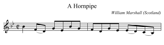 A Hornpipe - staff notation