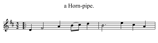 a Horn-pipe. - staff notation