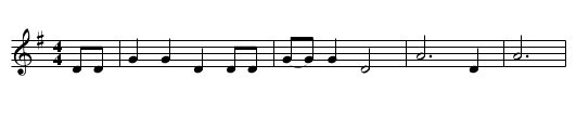 A Hundred Years Ago - staff notation