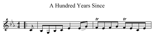 A Hundred Years Since - staff notation