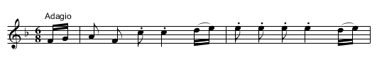 A Hunting Song - staff notation