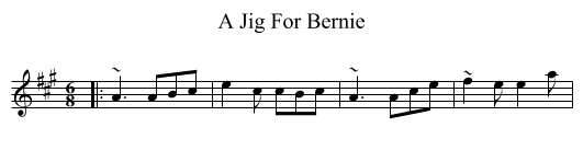 A Jig For Bernie - staff notation