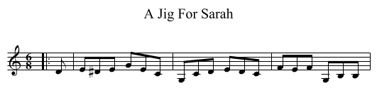 A Jig For Sarah - staff notation
