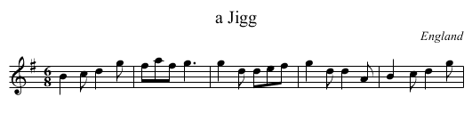 a Jigg - staff notation