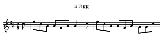 a Jigg - staff notation
