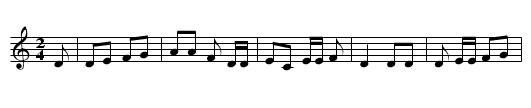 A Kangaroo Sat on an Oak - staff notation