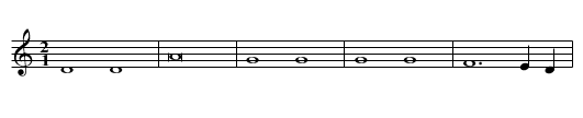 A la mort / Monstra te esse matrem - staff notation