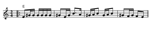 A Laibediga Honga - staff notation