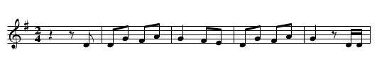 A Landlady of France - staff notation