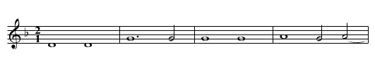 A l'ombre d'ung buissonnet - staff notation