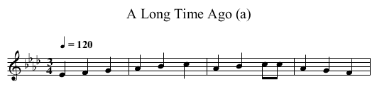 A Long Time Ago (a) - staff notation