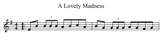 A Lovely Madness - staff notation